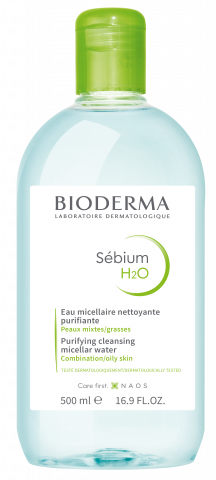 BIODERMA tootepilt, Sebium H2O 500ml, micellar water for acne prone skin