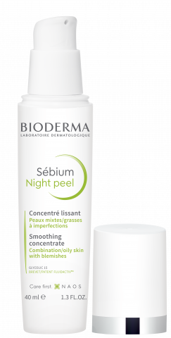 BIODERMA tootepilt, Sebium Nightpeel 40ml, night care for acne prone skin