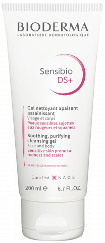 BIODERMA tootepilt, Sensibio DS+ Gel moussant 200ml, foaming gel for sensitive skin