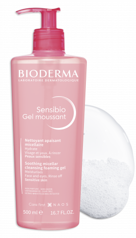 BIODERMA tootepilt, Sensibio Gel moussant 500ml, foaming gel for sensitive skin