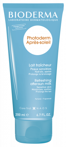 BIODERMA tootepilt, Photoderm Apres soleil Lait 200ml, after sun care for sensitive skin